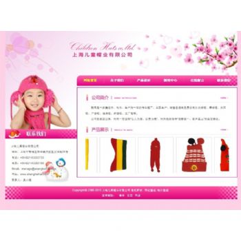 红色/粉色风格网站模板